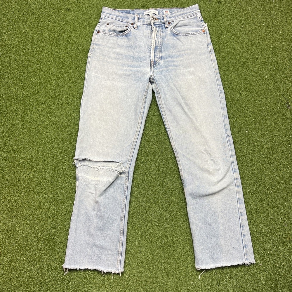 Re/Done Jeans High Rise Ankle Crop Stretch Button Fly ReDone Jeans 28 USA 2017